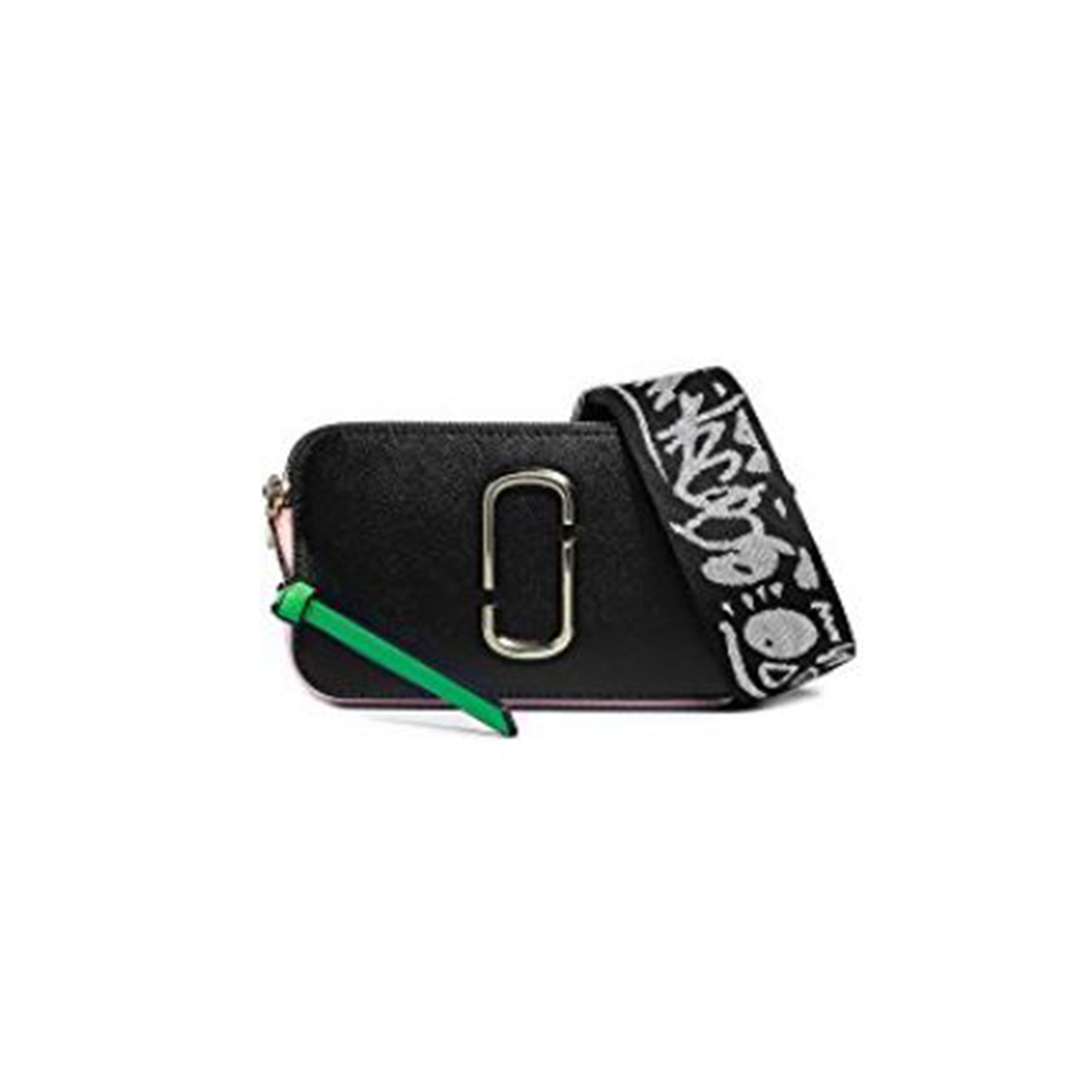 Marc Jacobs Women's Snapshot Camera Bag, One Size Black/Baby Pink