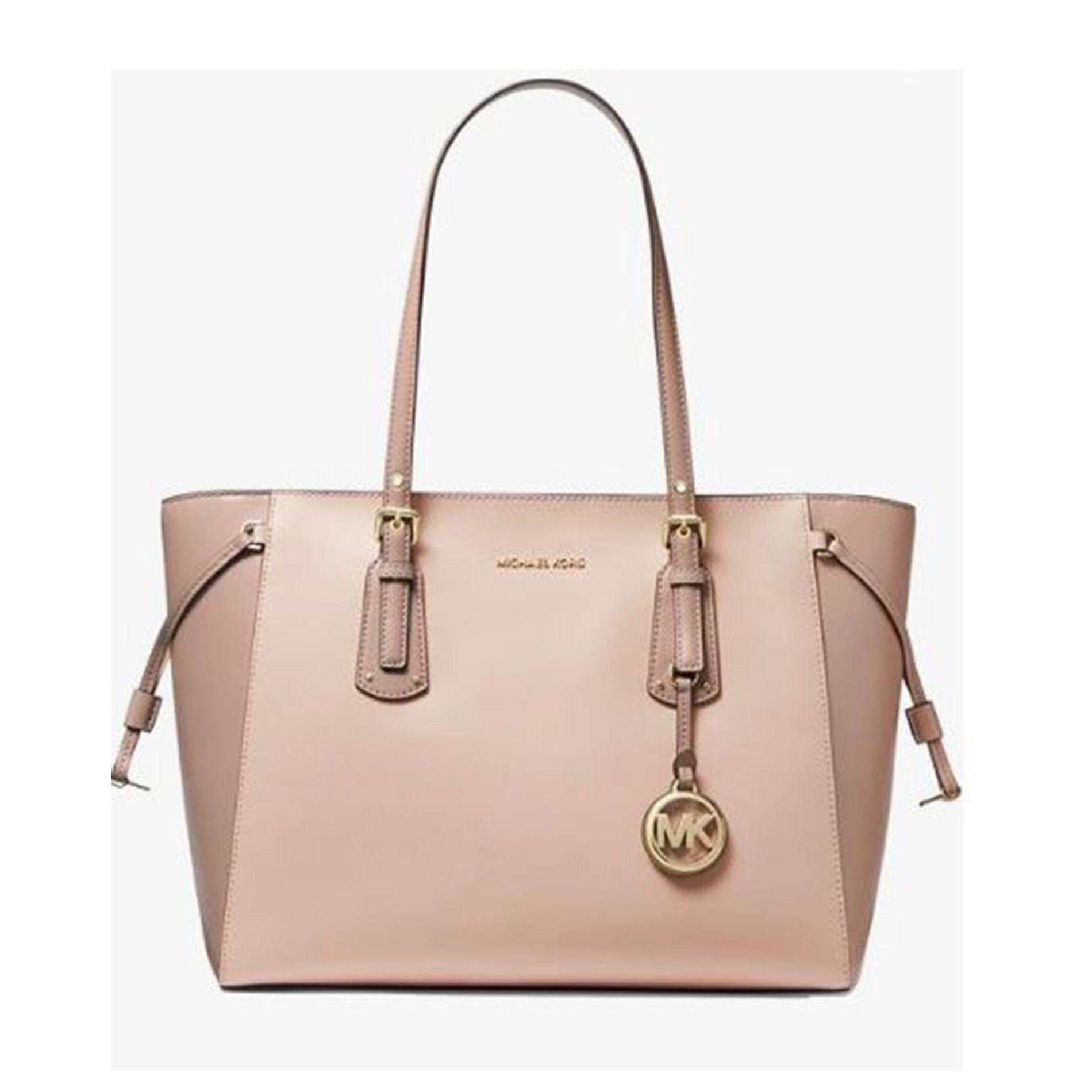MICHAEL Michael Kors Voyager Medium Top Zip Tote (SFTPINK/FAWN