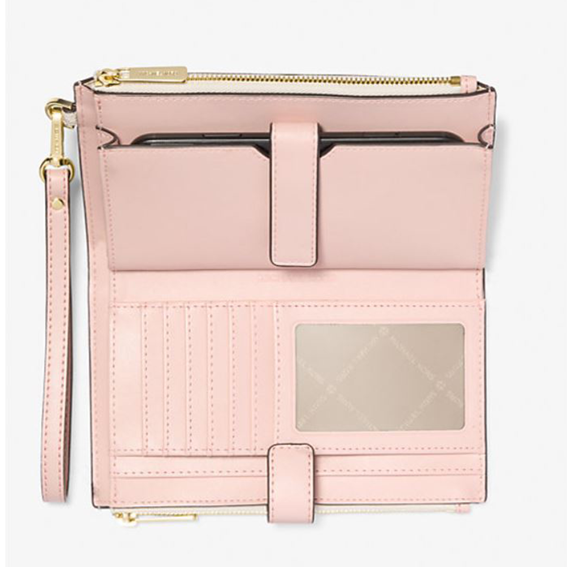 Michael Kors Jet Set Travel Double Zip Wristlet - Signature PVC